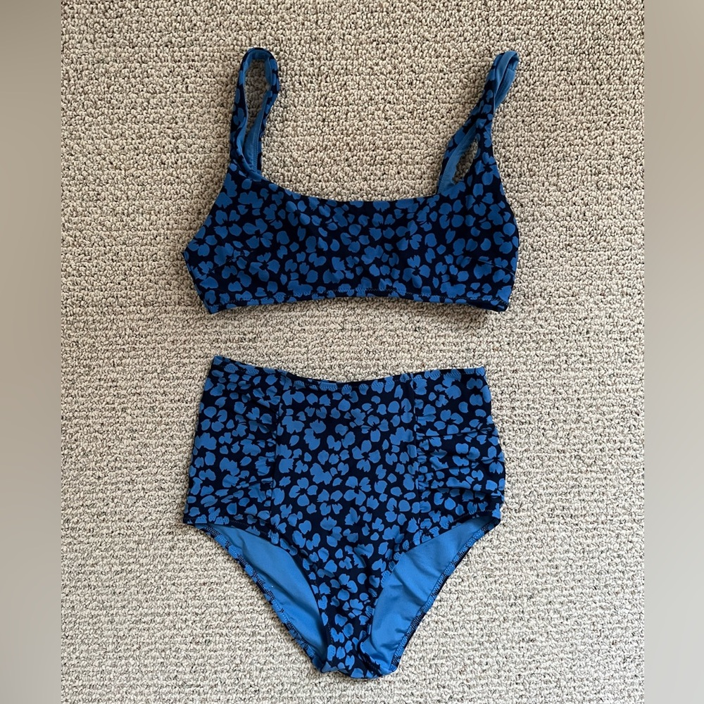Blue Floral Aerie Swim Set - Size Medium